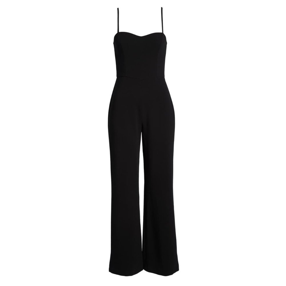 French Connection Sweetheart Flared Leg Jumpsuit 2 - Picture 11 of 16